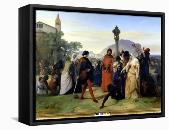 I Vespri Siciliani (The Sicilian Vepers) Popular Revolt of the Island of Sicily against the Feodal-Francesco Hayez-Framed Premier Image Canvas