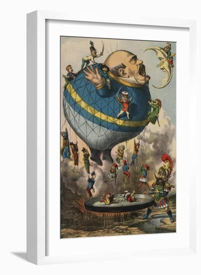 I Volatori, Les Messieurs qui Volent, c.1880-null-Framed Art Print