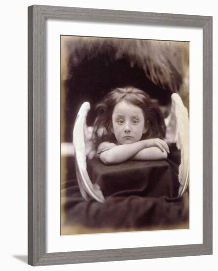 I Wait (Rachel Gurney as an Angel), 1872-Julia Margaret Cameron-Framed Photographic Print