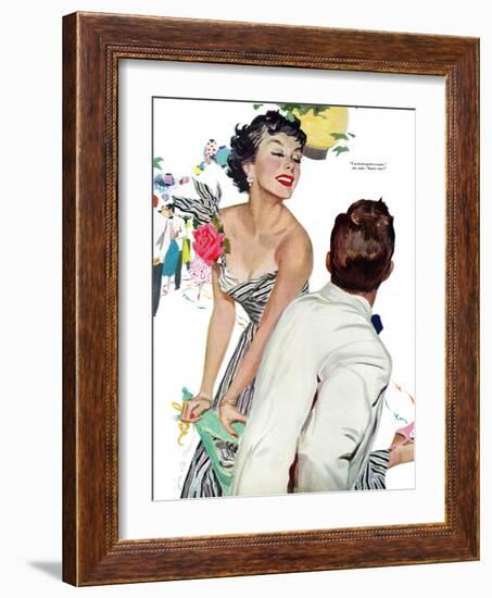 I Want A Man  - Saturday Evening Post "Leading Ladies", April 15, 1950 pg.40-Joe deMers-Framed Giclee Print