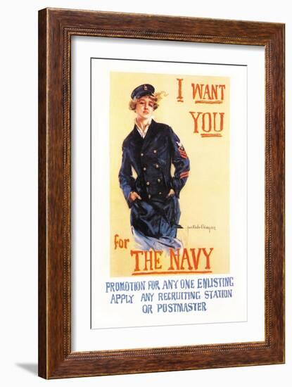 I Want You for the Navy-Howard Chandler Christy-Framed Art Print