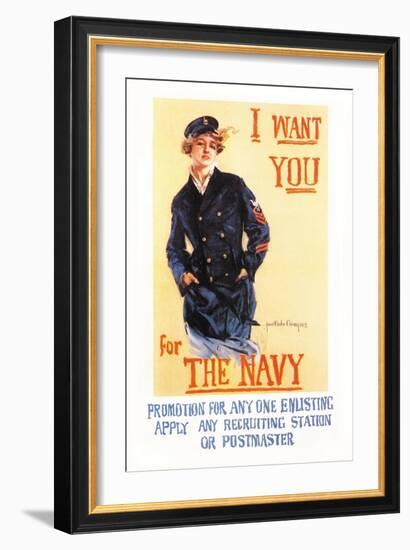 I Want You for the Navy-Howard Chandler Christy-Framed Art Print