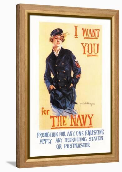 I Want You for the Navy-Howard Chandler Christy-Framed Stretched Canvas