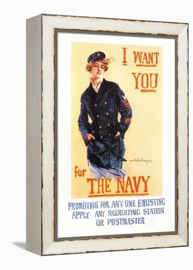 I Want You for the Navy-Howard Chandler Christy-Framed Stretched Canvas