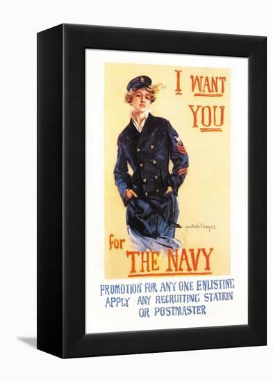 I Want You for the Navy-Howard Chandler Christy-Framed Stretched Canvas