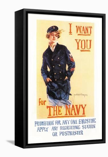 I Want You for the Navy-Howard Chandler Christy-Framed Stretched Canvas