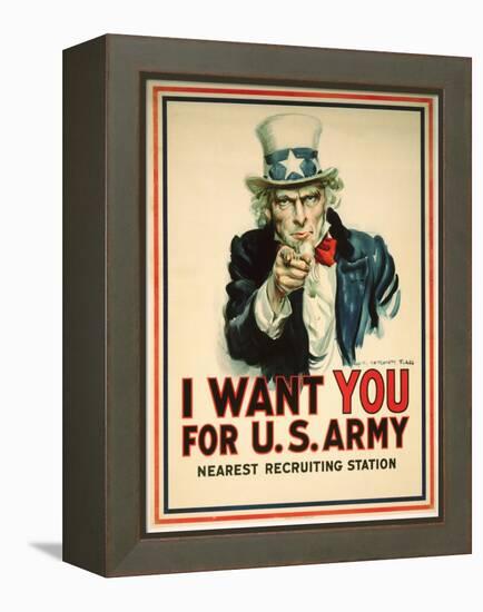 I Want You for the U.S. Army Recruitment Poster-James Montgomery Flagg-Framed Premier Image Canvas