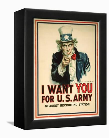 I Want You for the U.S. Army Recruitment Poster-James Montgomery Flagg-Framed Premier Image Canvas