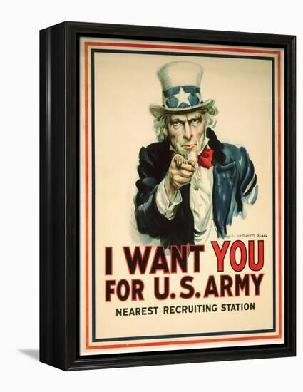 I Want You for the U.S. Army Recruitment Poster-James Montgomery Flagg-Framed Premier Image Canvas