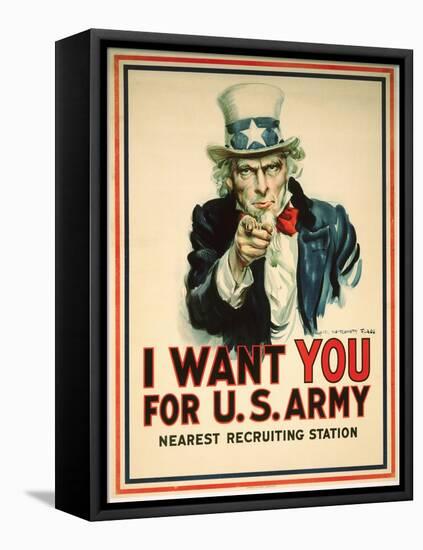 I Want You for the U.S. Army Recruitment Poster-James Montgomery Flagg-Framed Premier Image Canvas
