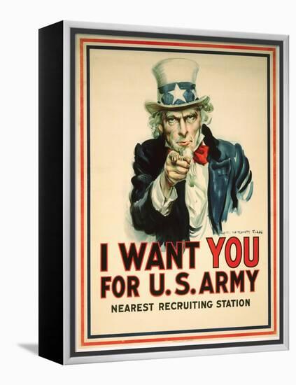 I Want You for the U.S. Army Recruitment Poster-James Montgomery Flagg-Framed Premier Image Canvas