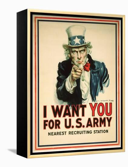 I Want You for the U.S. Army Recruitment Poster-James Montgomery Flagg-Framed Premier Image Canvas