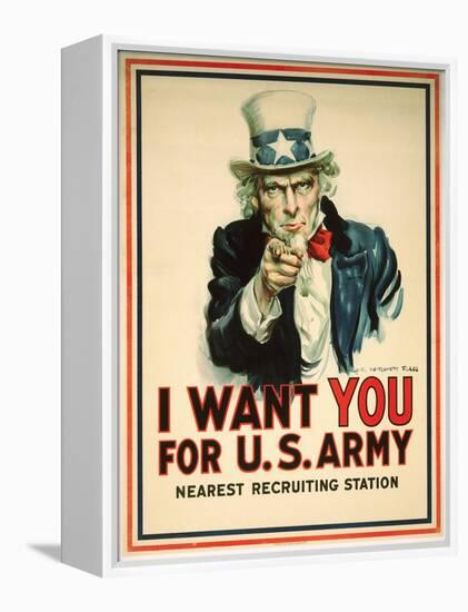 I Want You for the U.S. Army Recruitment Poster-James Montgomery Flagg-Framed Premier Image Canvas