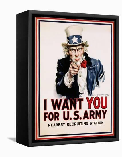 I Want You for the U.S. Army, Recruitment-James Montgomery Flagg-Framed Premier Image Canvas