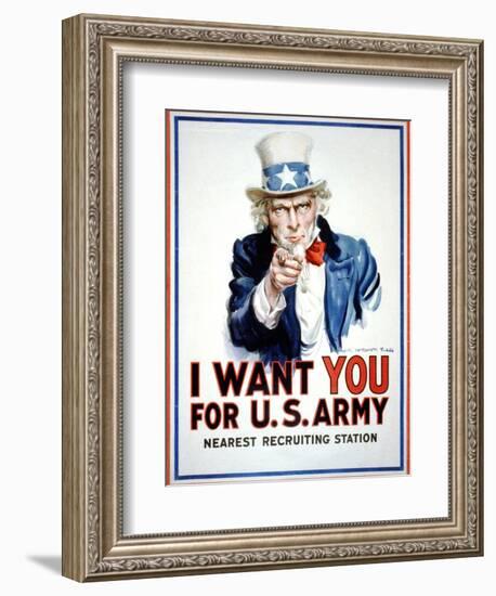 I Want You for the U.S. Army-James Montgomery Flagg-Framed Art Print