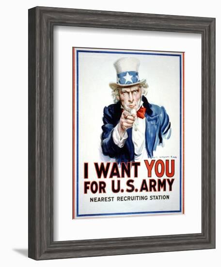 I Want You for the U.S. Army-James Montgomery Flagg-Framed Art Print