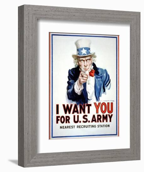 I Want You for the U.S. Army-James Montgomery Flagg-Framed Art Print