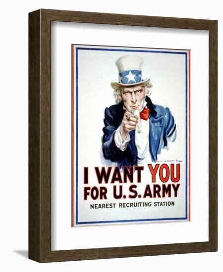 I Want You for the U.S. Army-James Montgomery Flagg-Framed Art Print