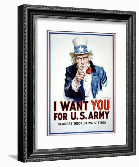 I Want You for the U.S. Army-James Montgomery Flagg-Framed Art Print