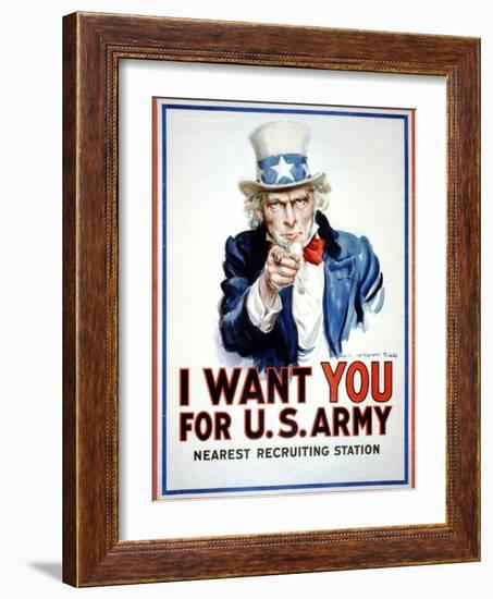 I Want You for the U.S. Army-James Montgomery Flagg-Framed Art Print