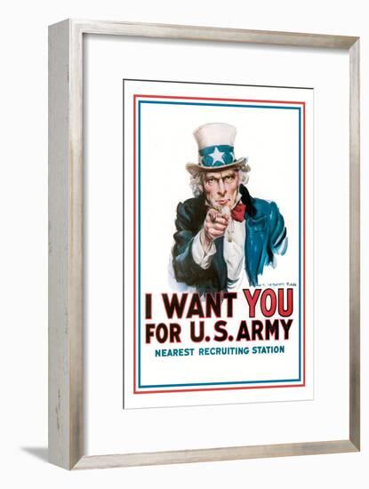 I Want You for the U.S. Army-James Montgomery Flagg-Framed Art Print