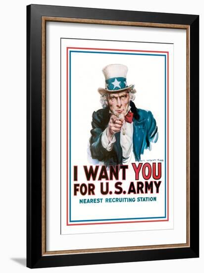 I Want You for the U.S. Army-James Montgomery Flagg-Framed Art Print