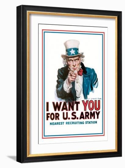 I Want You for the U.S. Army-James Montgomery Flagg-Framed Art Print