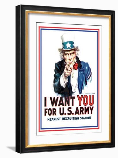 I Want You for the U.S. Army-James Montgomery Flagg-Framed Art Print