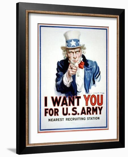 I Want You for the U.S. Army-James Montgomery Flagg-Framed Art Print