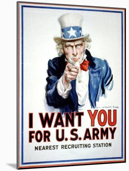 I Want You for the U.S. Army-James Montgomery Flagg-Mounted Art Print