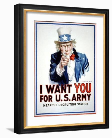 I Want You for the U.S. Army-James Montgomery Flagg-Framed Art Print