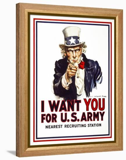 I Want You for U.S. Army-null-Framed Premier Image Canvas