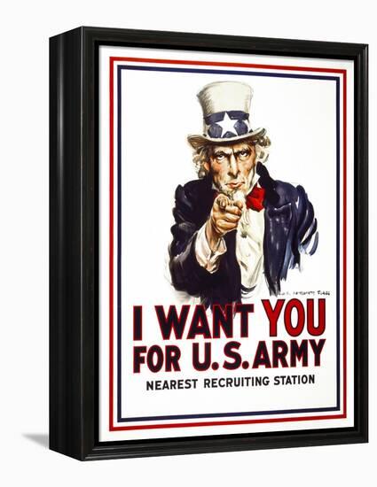 I Want You for U.S. Army-null-Framed Premier Image Canvas