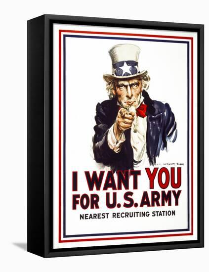 I Want You for U.S. Army-null-Framed Premier Image Canvas