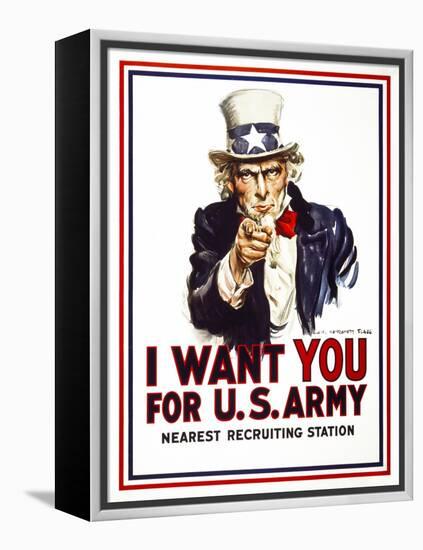 I Want You for U.S. Army-null-Framed Premier Image Canvas
