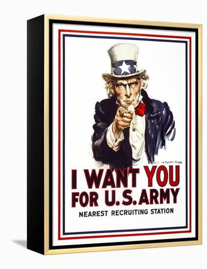 I Want You for U.S. Army-null-Framed Premier Image Canvas