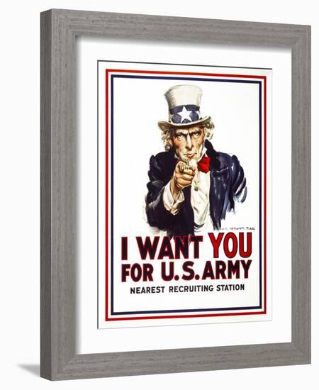 I Want You for U.S. Army-null-Framed Giclee Print