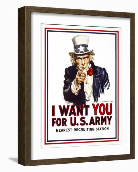 I Want You for U.S. Army-null-Framed Giclee Print