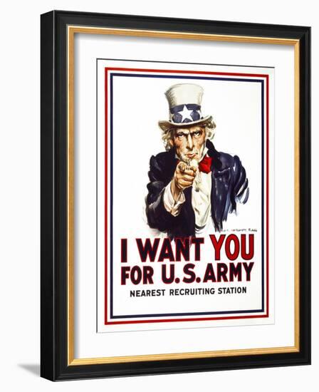 I Want You for U.S. Army-null-Framed Giclee Print