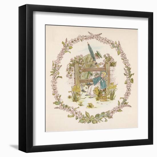 I Was One Day Sitting on a Step-Winifred Green-Framed Art Print