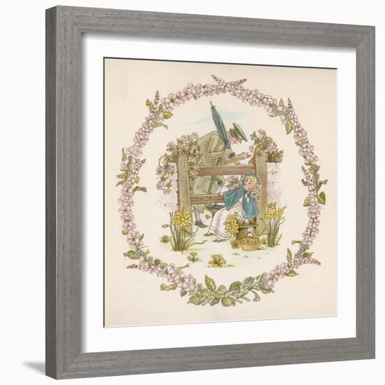 I Was One Day Sitting on a Step-Winifred Green-Framed Art Print