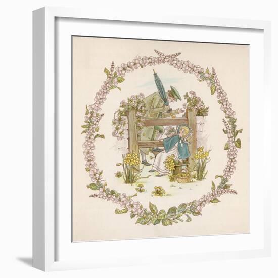 I Was One Day Sitting on a Step-Winifred Green-Framed Art Print