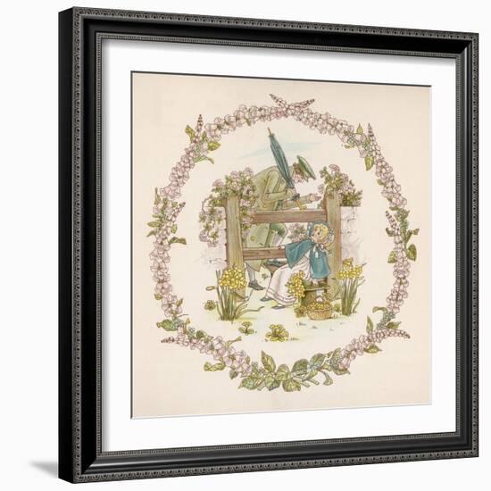 I Was One Day Sitting on a Step-Winifred Green-Framed Art Print