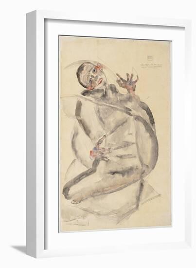 I Will Gladly Endure for Art and My Loved Ones, 1912-Egon Schiele-Framed Giclee Print