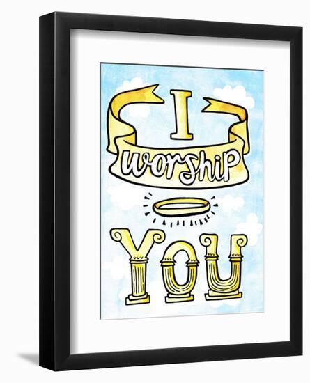 I Worship You - Tommy Human Cartoon Print-Tommy Human-Framed Art Print