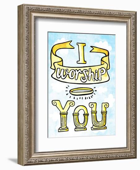 I Worship You - Tommy Human Cartoon Print-Tommy Human-Framed Art Print