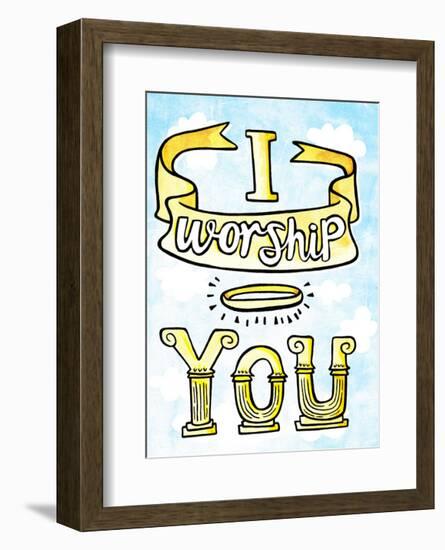 I Worship You - Tommy Human Cartoon Print-Tommy Human-Framed Art Print