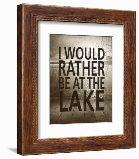 I Would Rather Be At The Lake-Sparx Studio-Framed Art Print