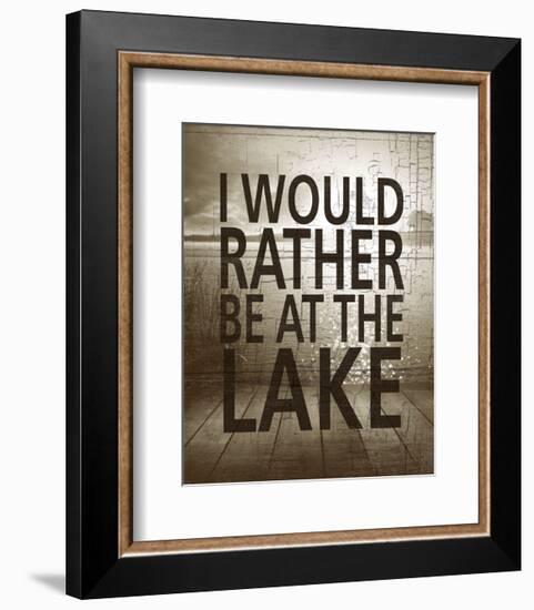 I Would Rather Be At The Lake-Sparx Studio-Framed Art Print