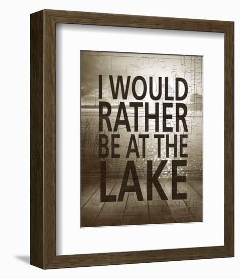 I Would Rather Be At The Lake-Sparx Studio-Framed Art Print